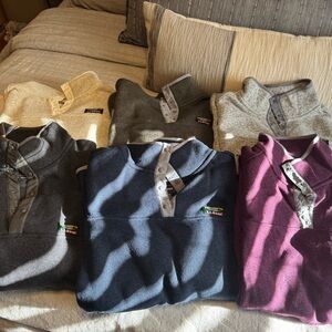 Llbean women's fleece sweater pullover bundle